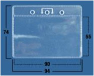 Карман прозрачный мягкий 94х74 мм (IDT 07)