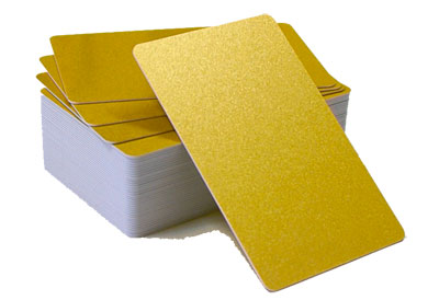 Пластиковые карты золотые S3457