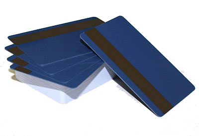 Пластиковые карты темно-синие с магнитной полосой LowCo 