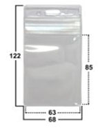 Карман прозрачный мягкий 68х122 мм (IDT 10)
