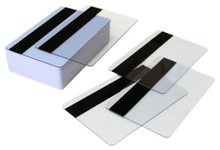 Пластиковые карты прозрачные с магнитной полосой HiCo