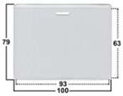 Карман прозрачный верникальный 100х79 мм (D504G)