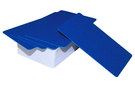 Пластиковые карты синие тонкие